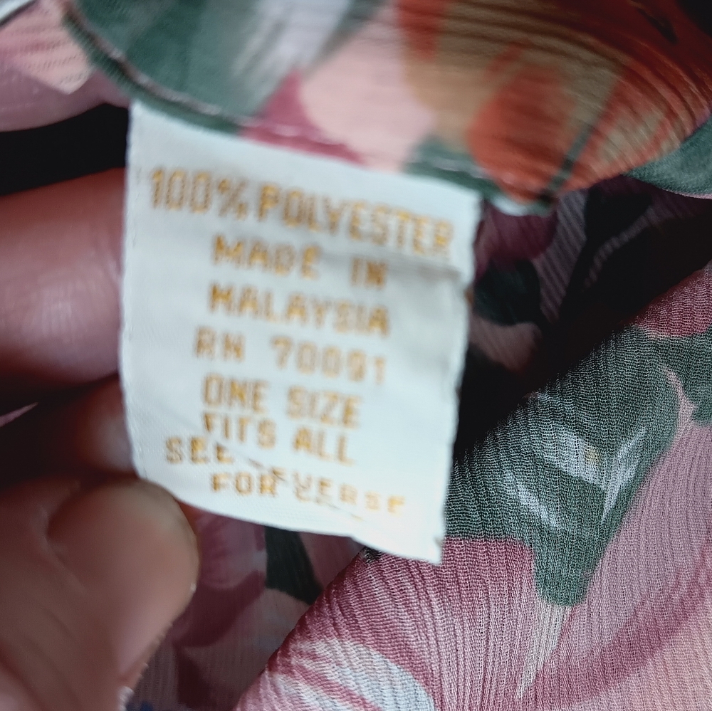 VTG Victoria's Secret Floral Satin Gold Label Kimono/Robe/Peignoir One Size - Picture 10 of 10